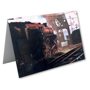 'Dawn Light, Class 5 Locomotive', Morton Murray greeting card