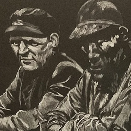 'End of a Hard Shift'. Close up 1.