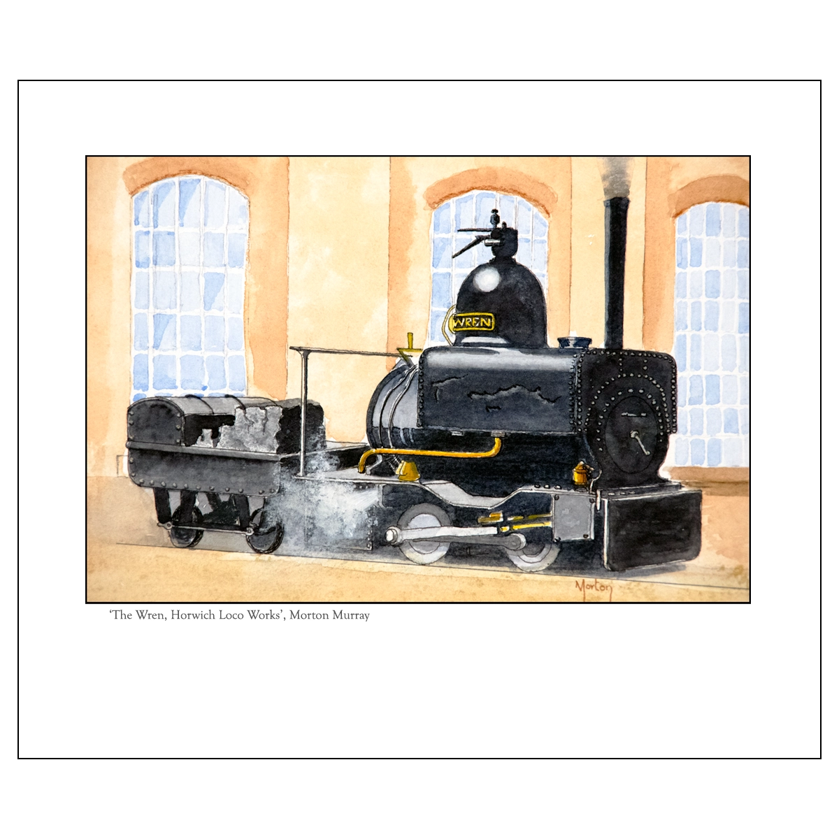 ‘The Wren at Horwich Loco Works’. Fine art prints by Morton Murray