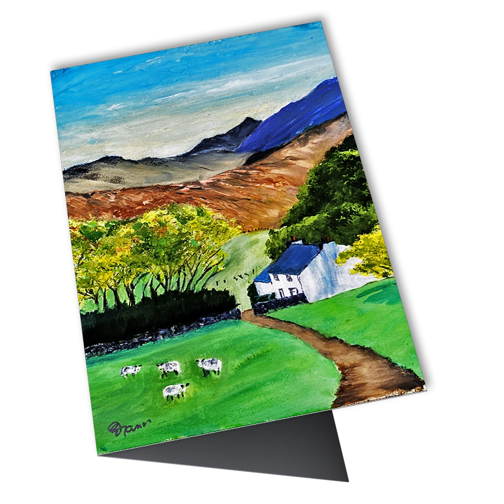 'Lakeland Fells'. A fine art greeting card by Ena Mann