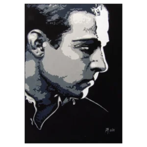 'Rudolph Valentino'. An original painting by Harry Rigby