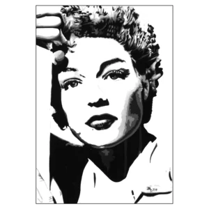An original painting of Simone Signoret by Harry Rigby