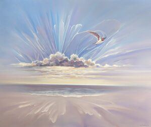 'The First Swallow Arrives'. Gill Bustamante. Original Painting.