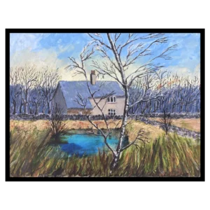 'The Pond, Horwich' An original painting by Ena Mann.