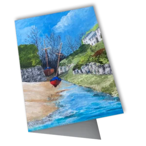 'Tidal Creek'. A framed canvas art print by Ena Mann.