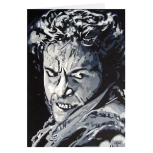 A fine art card of Hugh Jackman as Wolverine