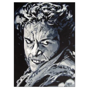 'Hugh Jackman Wolverine'. An original painting by Harry Rigby