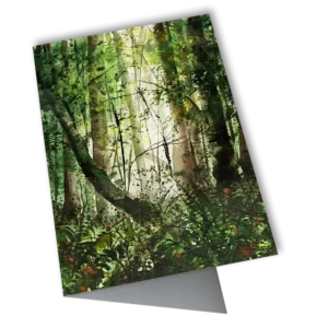 'Suffolk Woodland II'. An art card by Mel Sharp