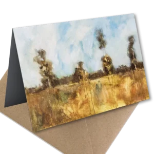 'A Winters Day'. An open card by Ted Warburton.
