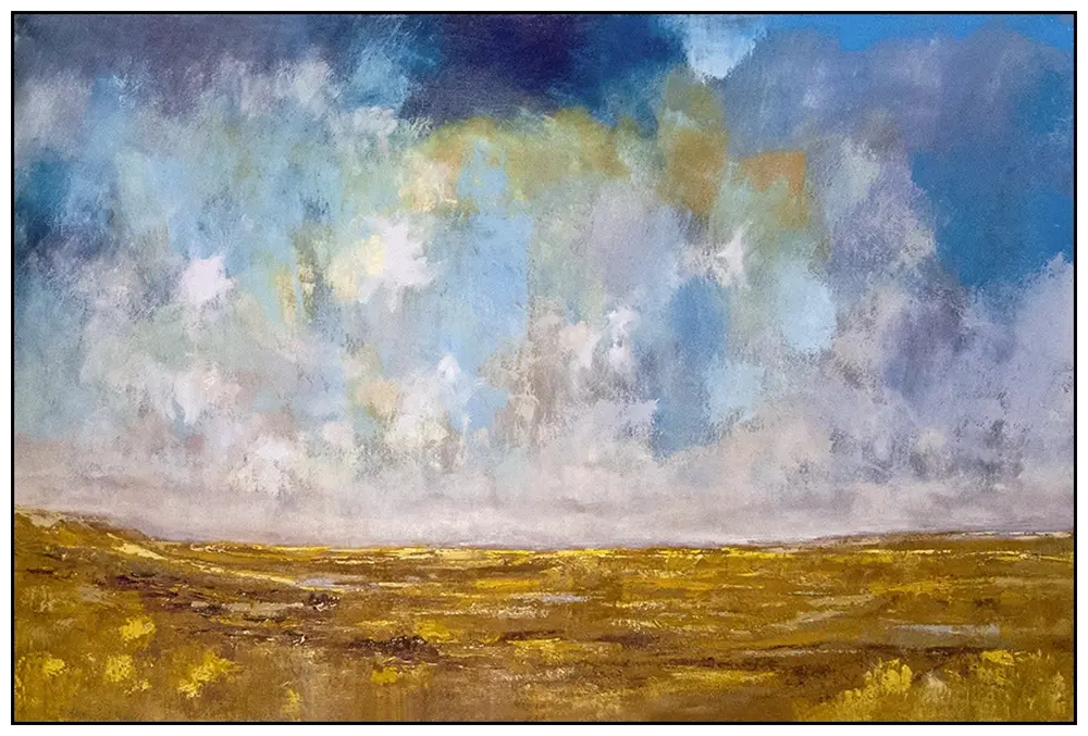 'Across The Moors'. An original painting by Ted Warburton.