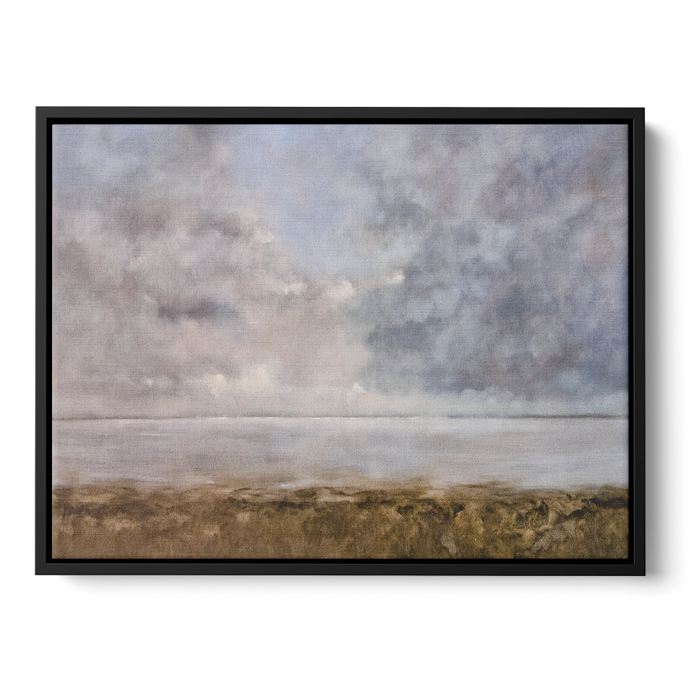 'Middleton Sands'. A framed canvas art print by Ted Warburton
