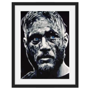 'Travis Fimmel', a framed art print by Harry Rigby.