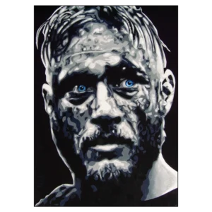'Travis Fimmel'. An original painting by Harry Rigby.