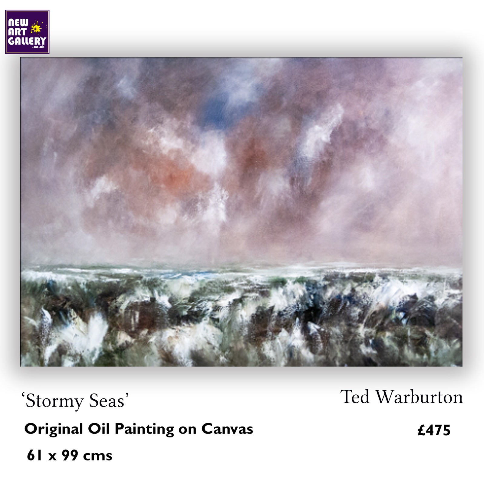 Stormy Seas Ted Warburton Original Painting