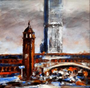 'Deansgate, Manchester 2407' Lita Narayan. Original Painting.