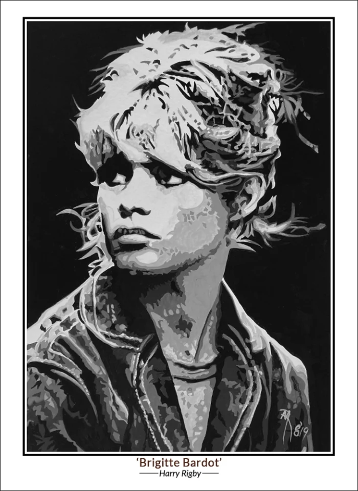 Harried Rigby 'Brigitte Bardot'. Fine Art Print, Canvas Wall Art & Art Card. | New ...