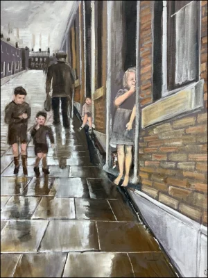 'Crying in the Rain' Art print by Carole Pugh.