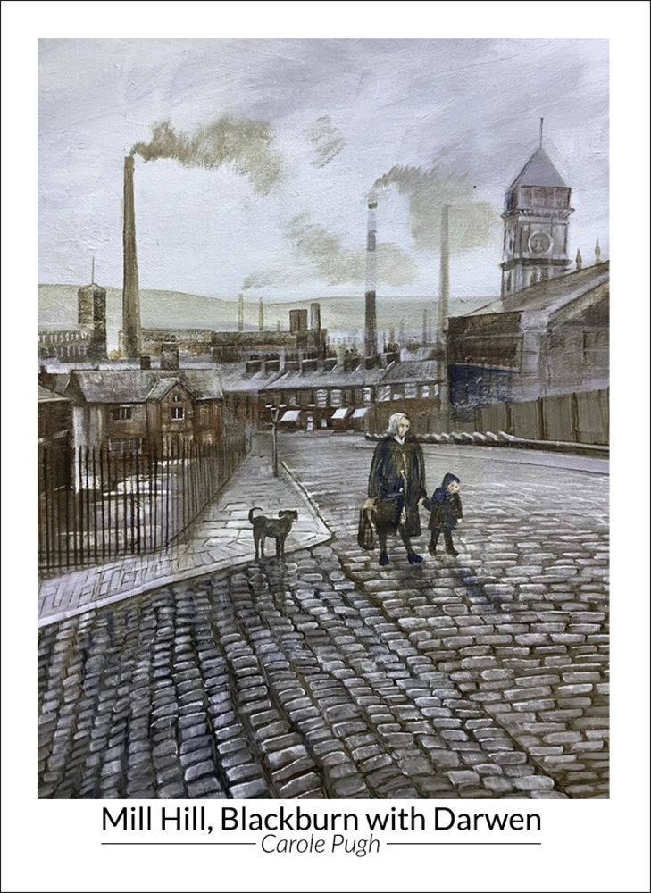 'Mill Hill, Blackburn with Darwen' by Carole Pugh. Art print.