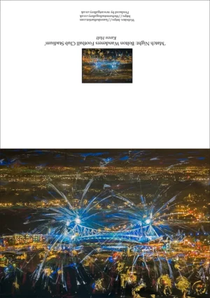 'Match Night: BWFC Stadium'. Fine art card.