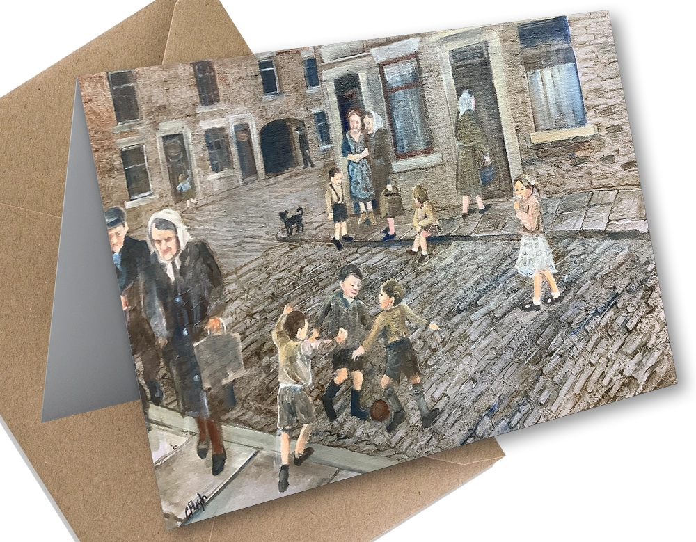 'Neighbours'. A fine art card by Carole Pugh.