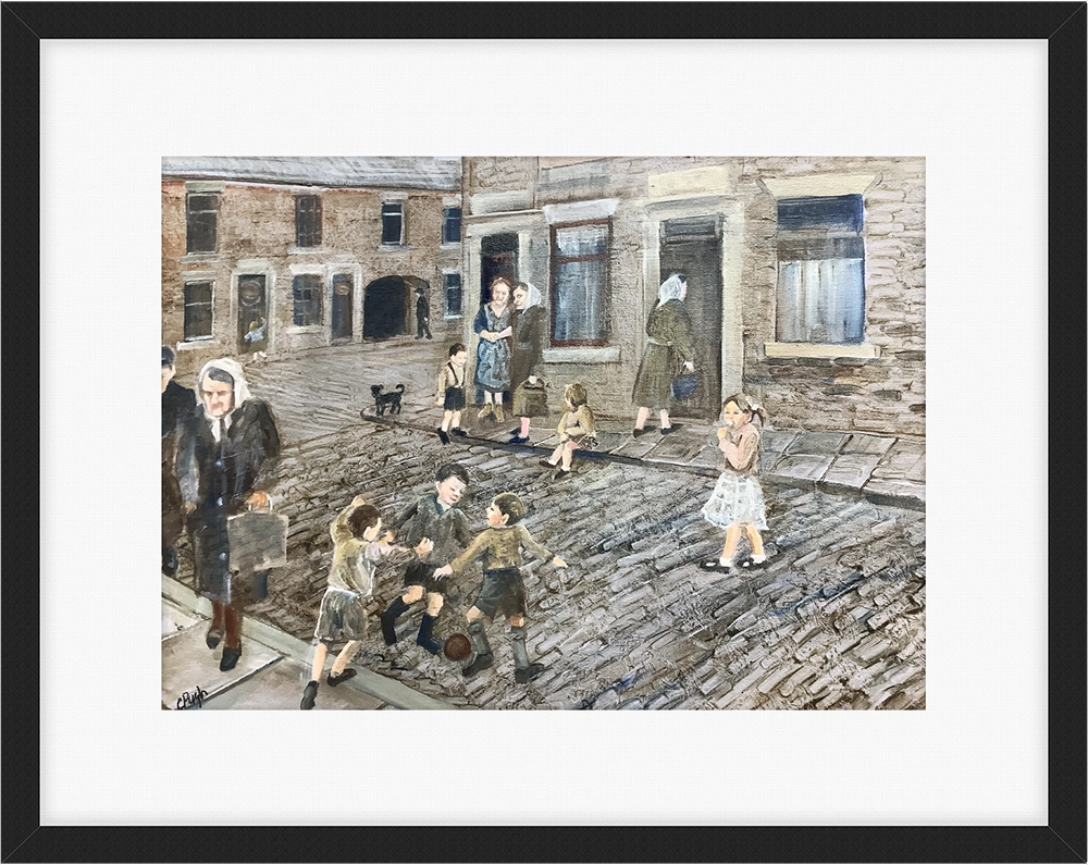 'Neighbours'. A framed fine art print by Carole Pugh.