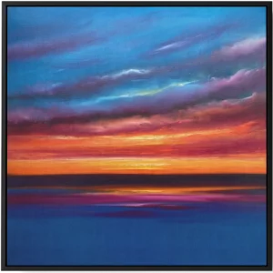 'Through the Future', A black framed canvas art print by Julia Everett.