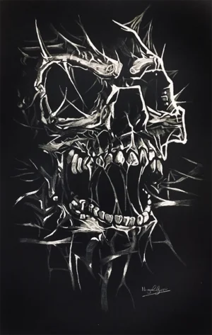 'Boo'. An original pastel drawing from Nigel Gore