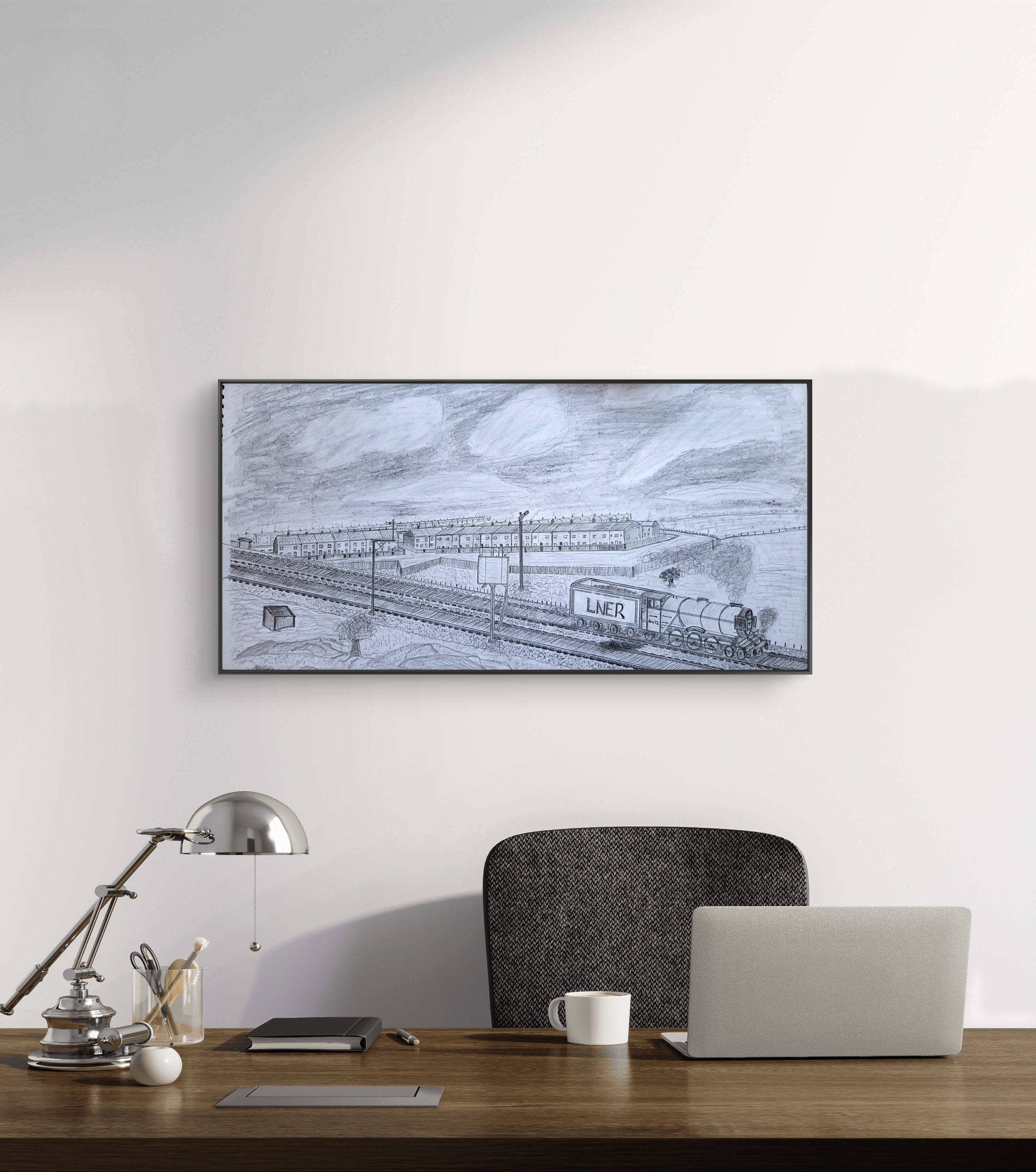 Steam Locomotive - Original Sketch - Image 3