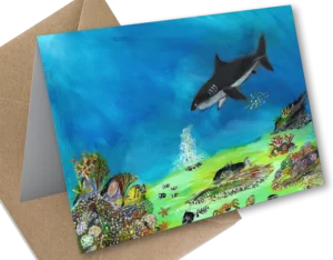 'Shark'. Art card by Andrew Fry