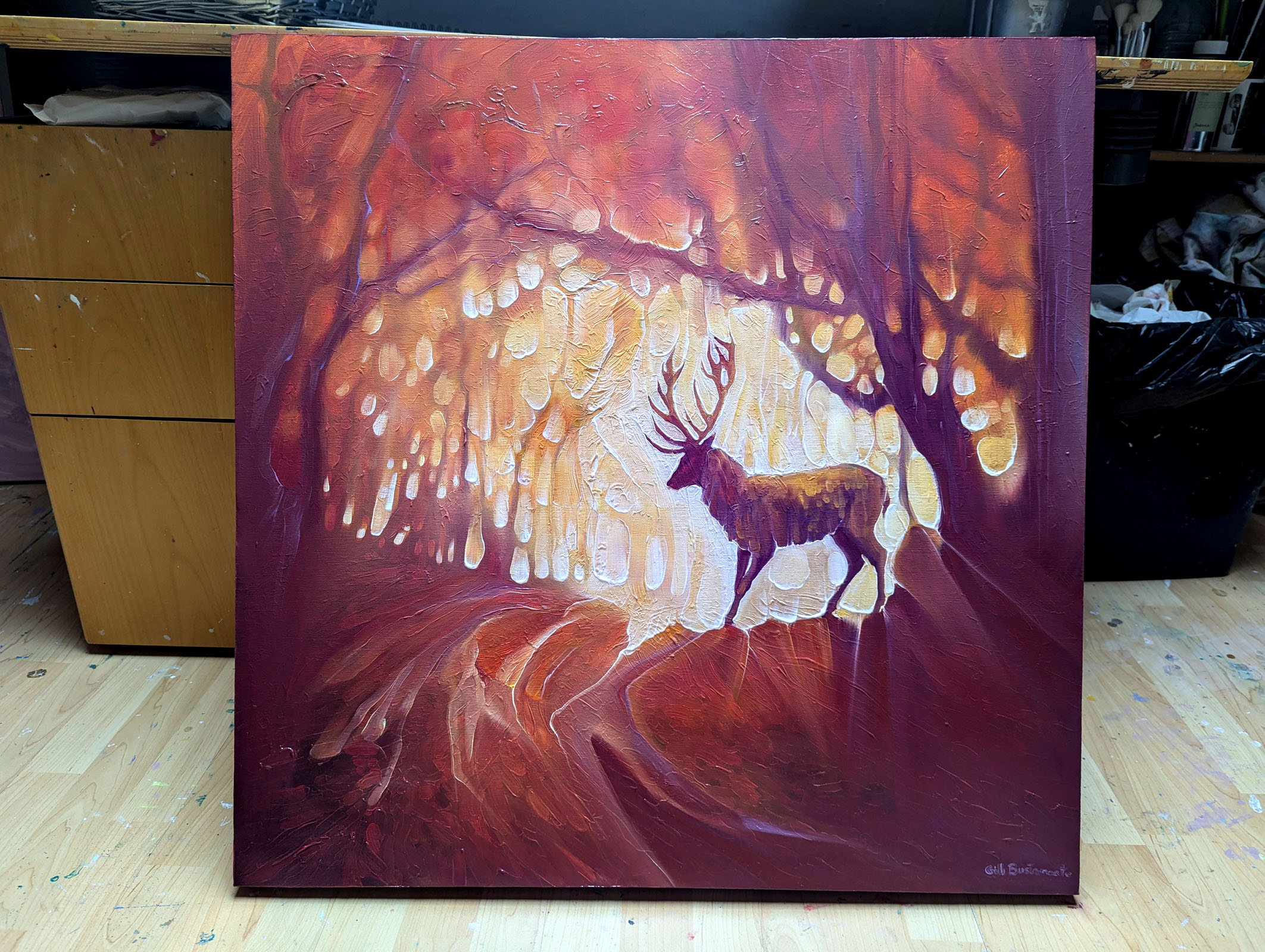 'Forest Sentinel'. Large Original Painting. - Image 2