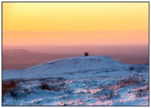 'Snowy Rivington Pike from Winter Hill' David Ruaux Original Photo