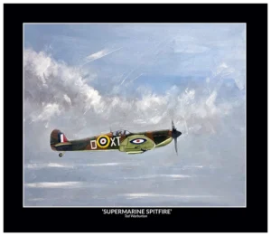 'Supermarine Spitfire'. Art poster by Ted Warburton.