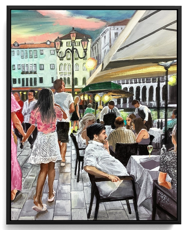 'A Summer Evening in Venice' Carole Pugh. Mounted Fine Art Prints, Framed Canvas Wall Art & Art Cards. - Image 2