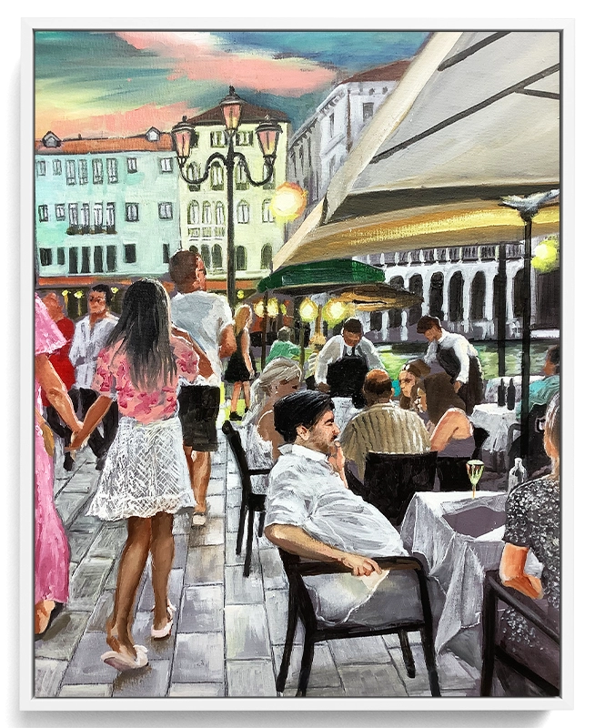 'A Summer Evening in Venice' Carole Pugh. Mounted Fine Art Prints, Framed Canvas Wall Art & Art Cards. - Image 3