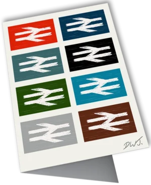 'British Rail Forever'. Art cards by Daniel W Jones.