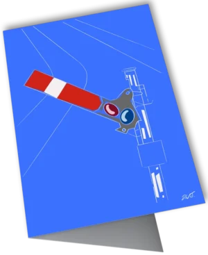 'Semaphore OFF'. Fine art cards by Daniel Jones.
