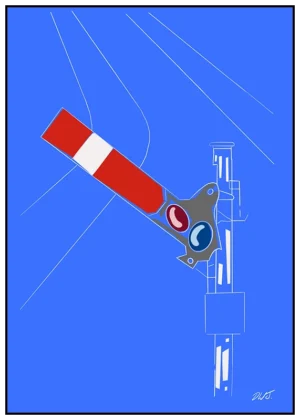 'Semaphore OFF'. All art prints by Daniel Jones.