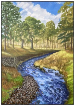 'A River', Mike Lord. Original painting.