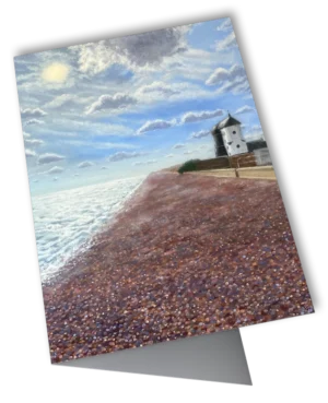 'Aldeburgh' Mike Lord. Fine art card.