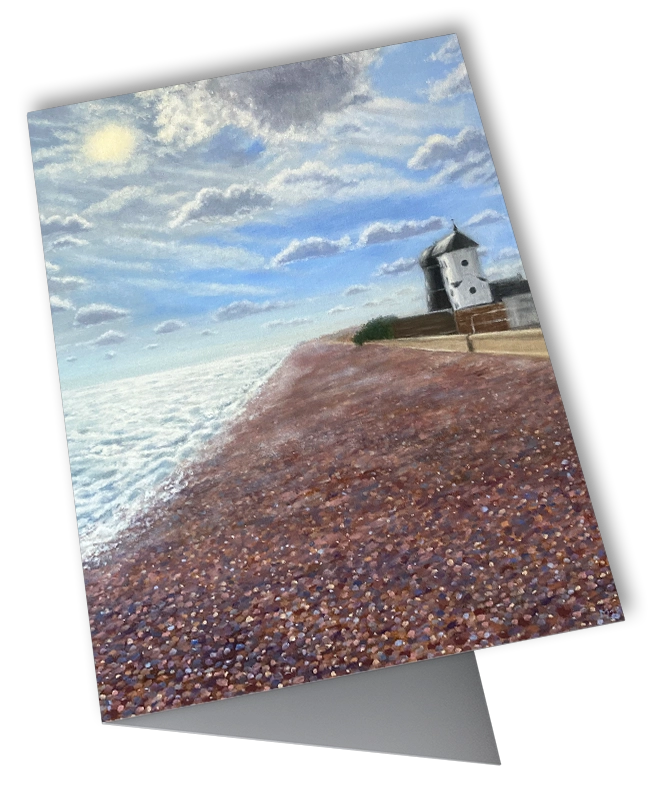 'Aldeburgh' Mike Lord. Fine art card.