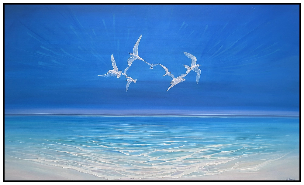 'Ocean Magicians-72'. An original painting by Gill Bustamante.