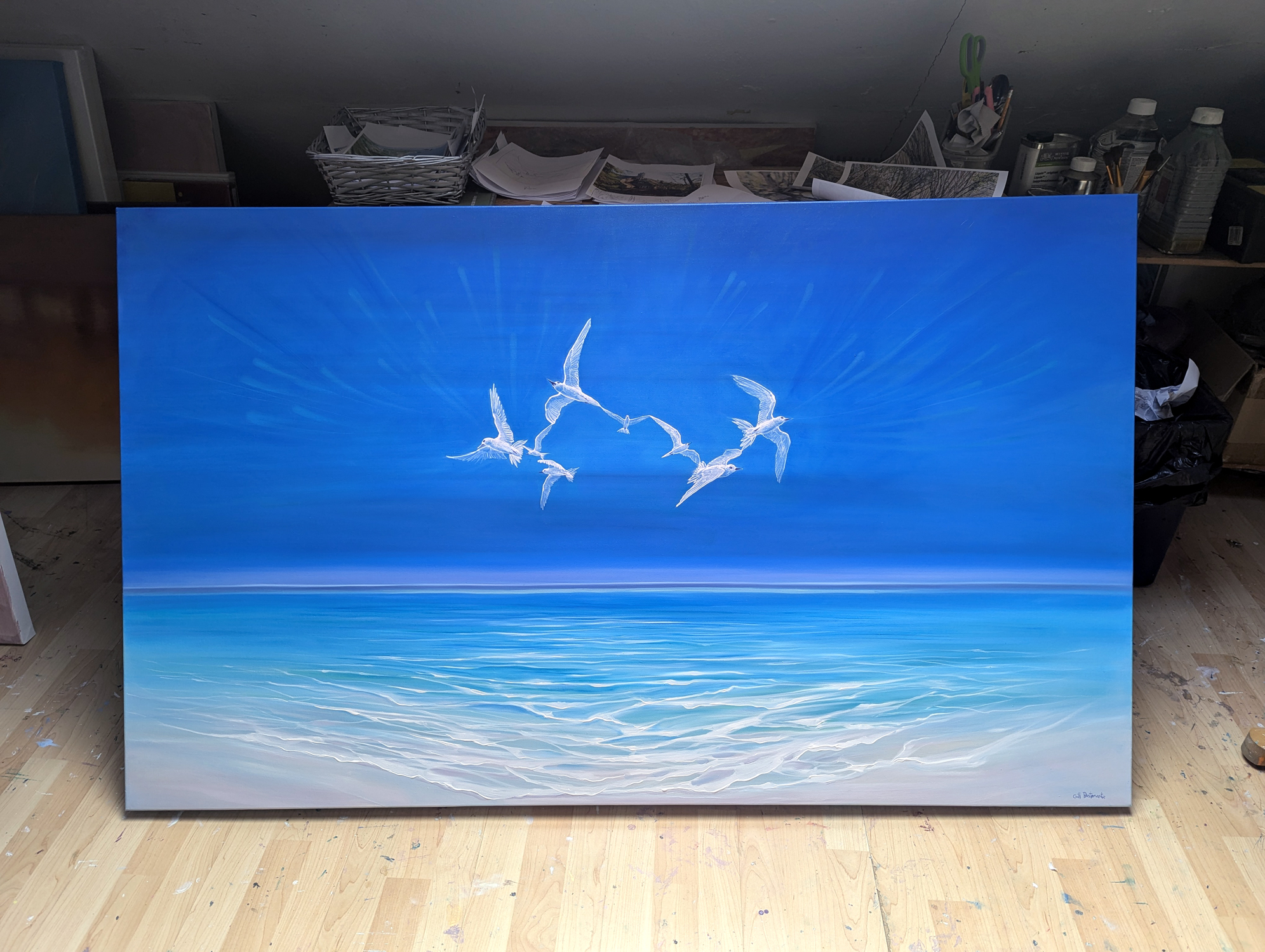 'Ocean Magicians' Gill Bustamante. Original Painting. - Image 2