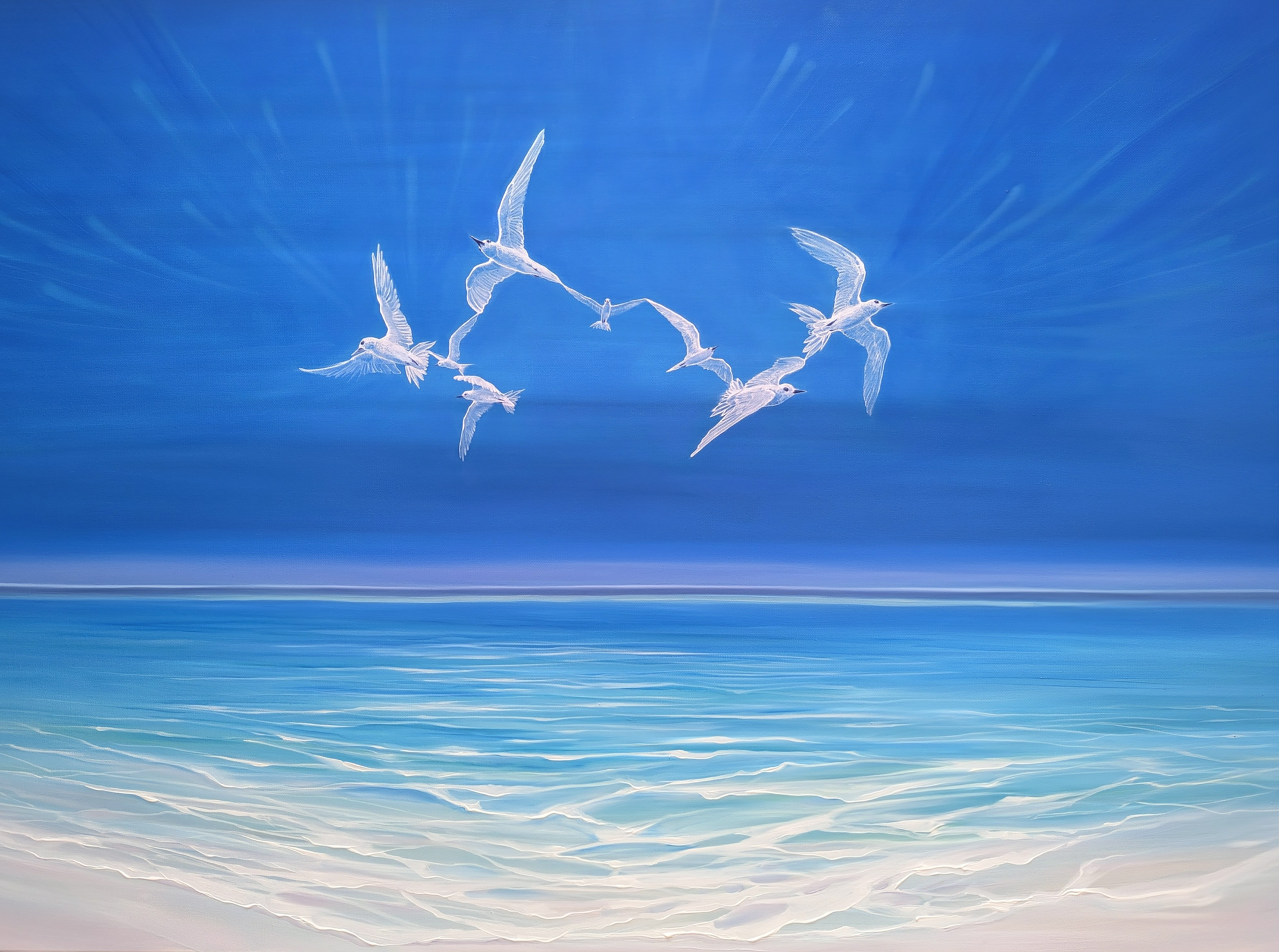 'Ocean Magicians' Gill Bustamante. Original Painting. - Image 3