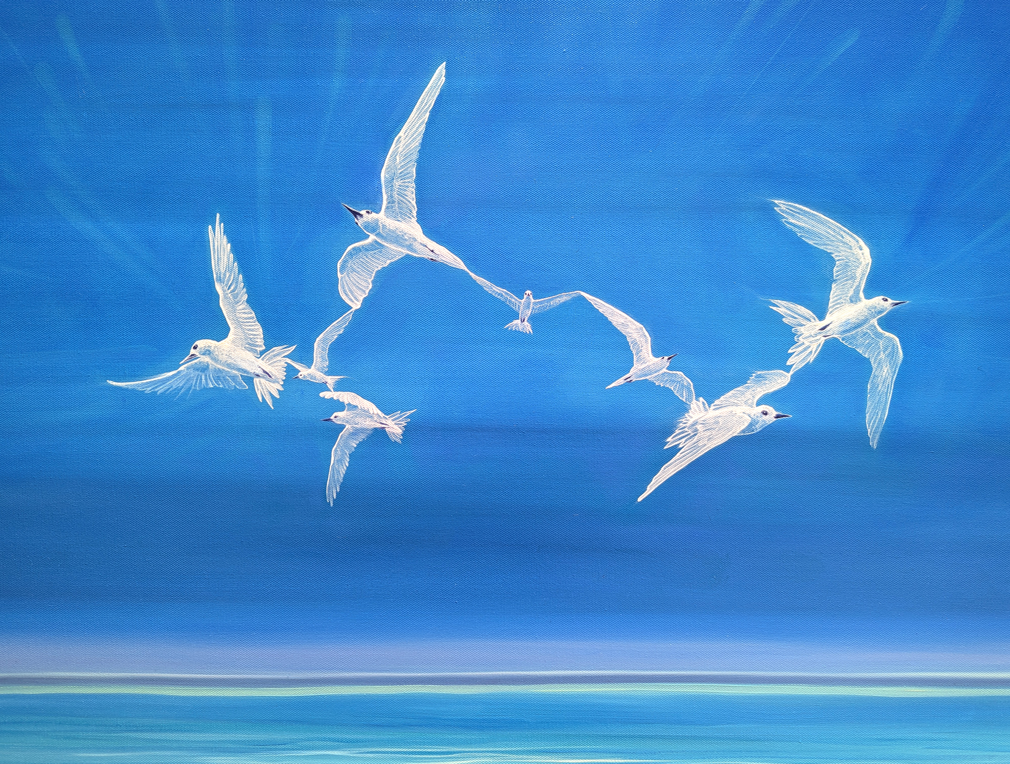 'Ocean Magicians' Gill Bustamante. Original Painting. - Image 4