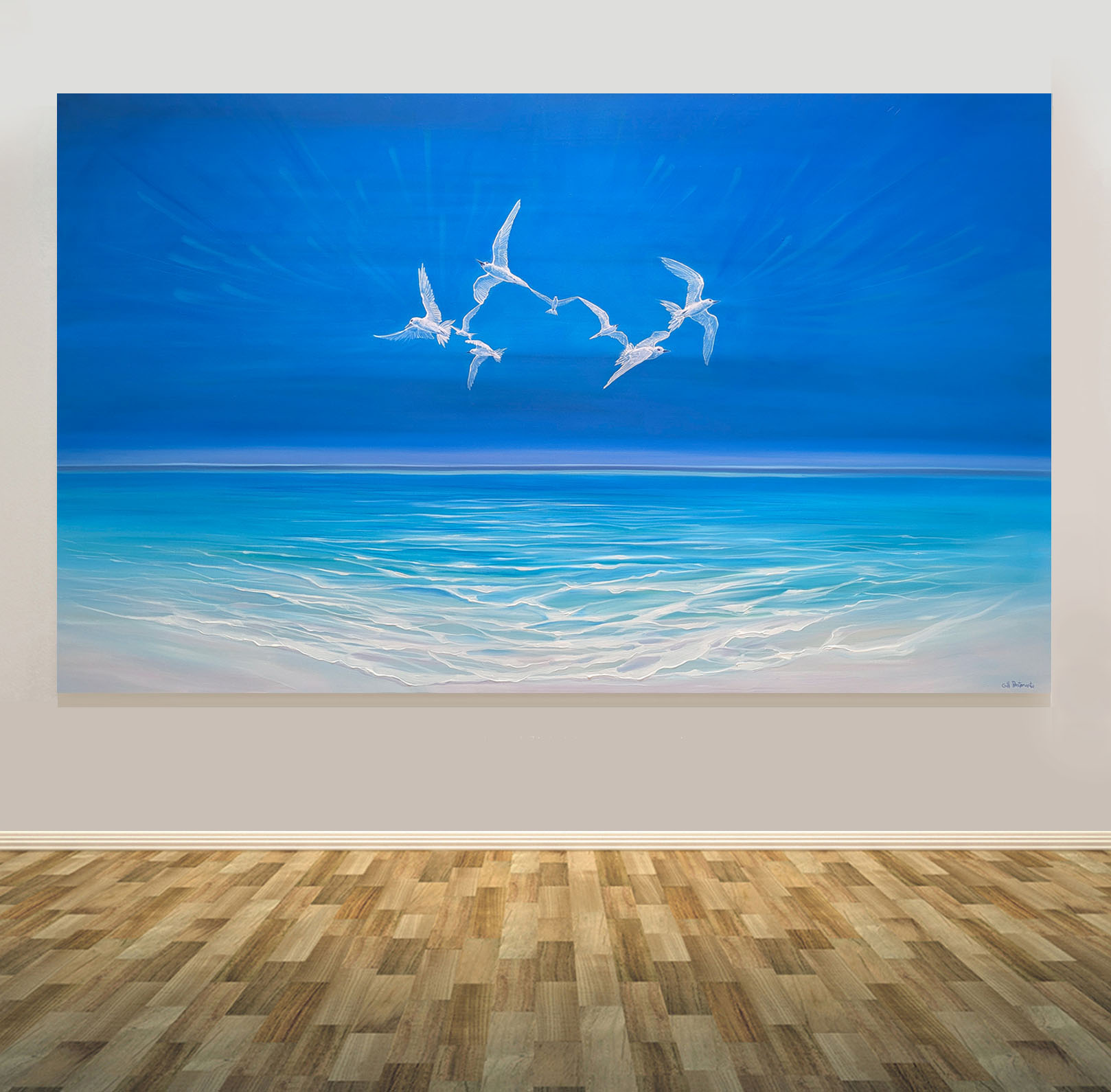 'Ocean Magicians' Gill Bustamante. Original Painting. - Image 10