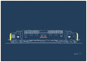 'Class 55 Deltic'. Fine art prints by Daniel Jones.