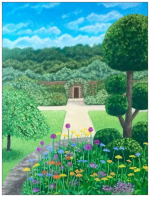 'Walled Garden, Astley Hall'. Fine art prints by Mike Lord.