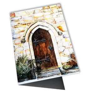 'Skipton Doorway'-artcard-artwork-helen-worthington