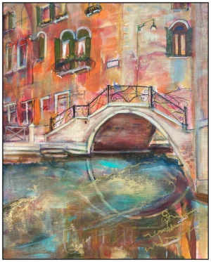 'A Quiet Corner in Venice'. Art Prints, Cards and Canvas Wall Art by Minu Achrekar.