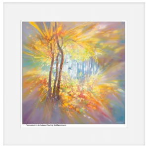 'Somewhere In An Autumn Clearing'. Mounted fine art print by Gill Bustamante.